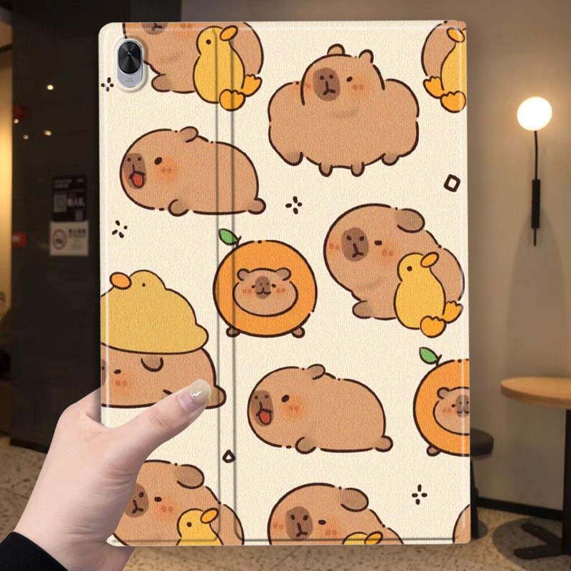Casing Tablet Kartun Capybara  - Honor Tablet X9 Accessories ulasan dan harga