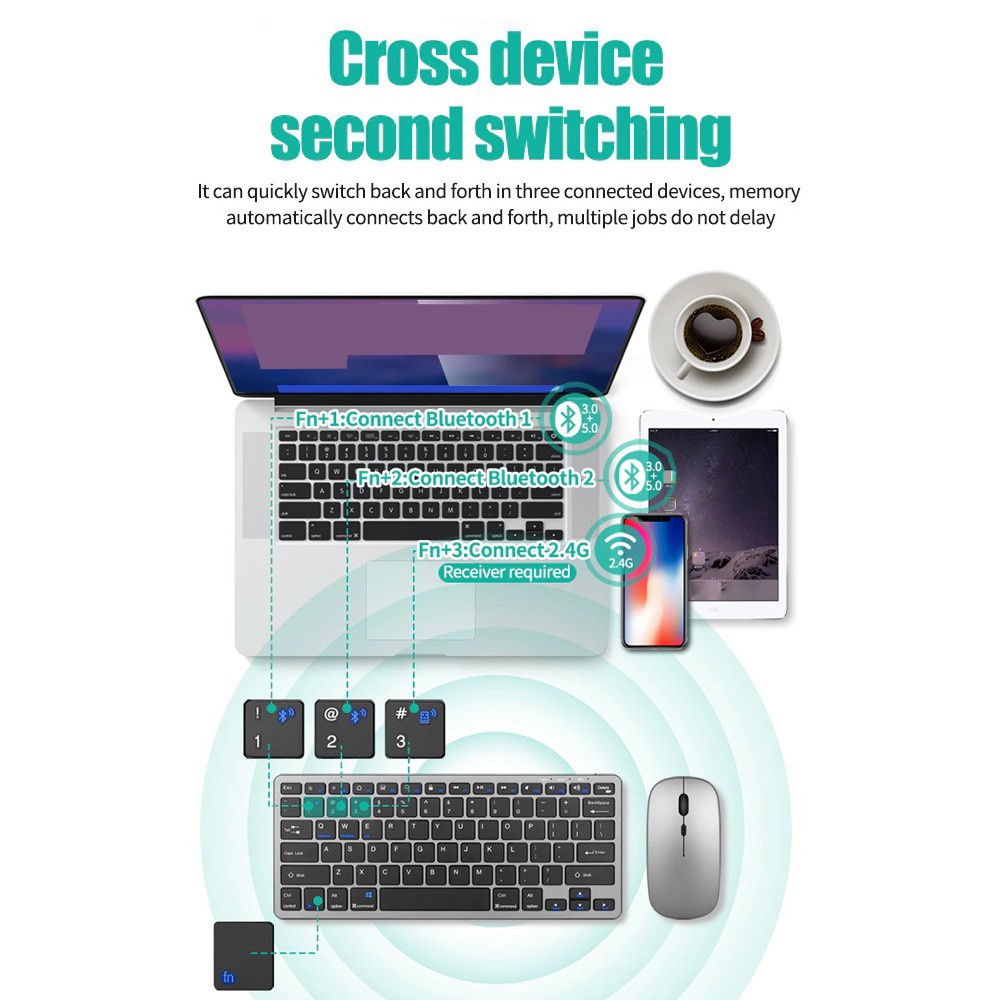 Keyboard nirkabel Bluetooth 5. - Tablet Accessories Choice Store ulasan dan harga